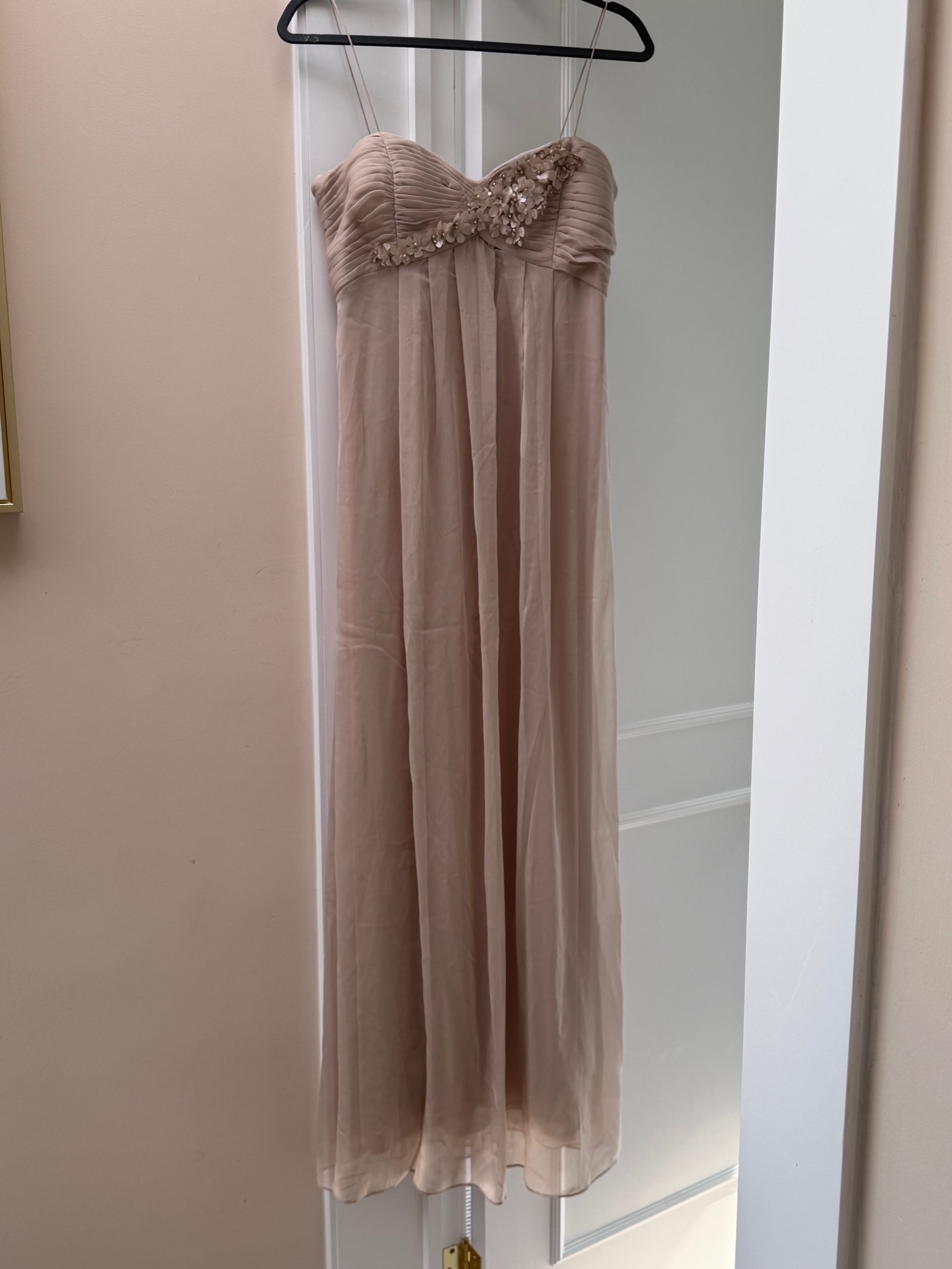 Vestido Adrianna Papell original en tono blush/nude rosado