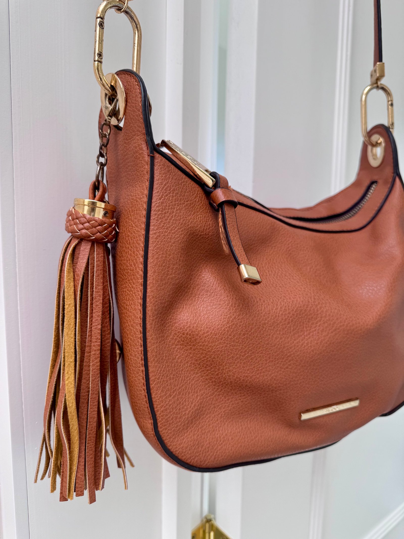 Bolsa crossbody/crossbody shoulder bag color camel/cognac