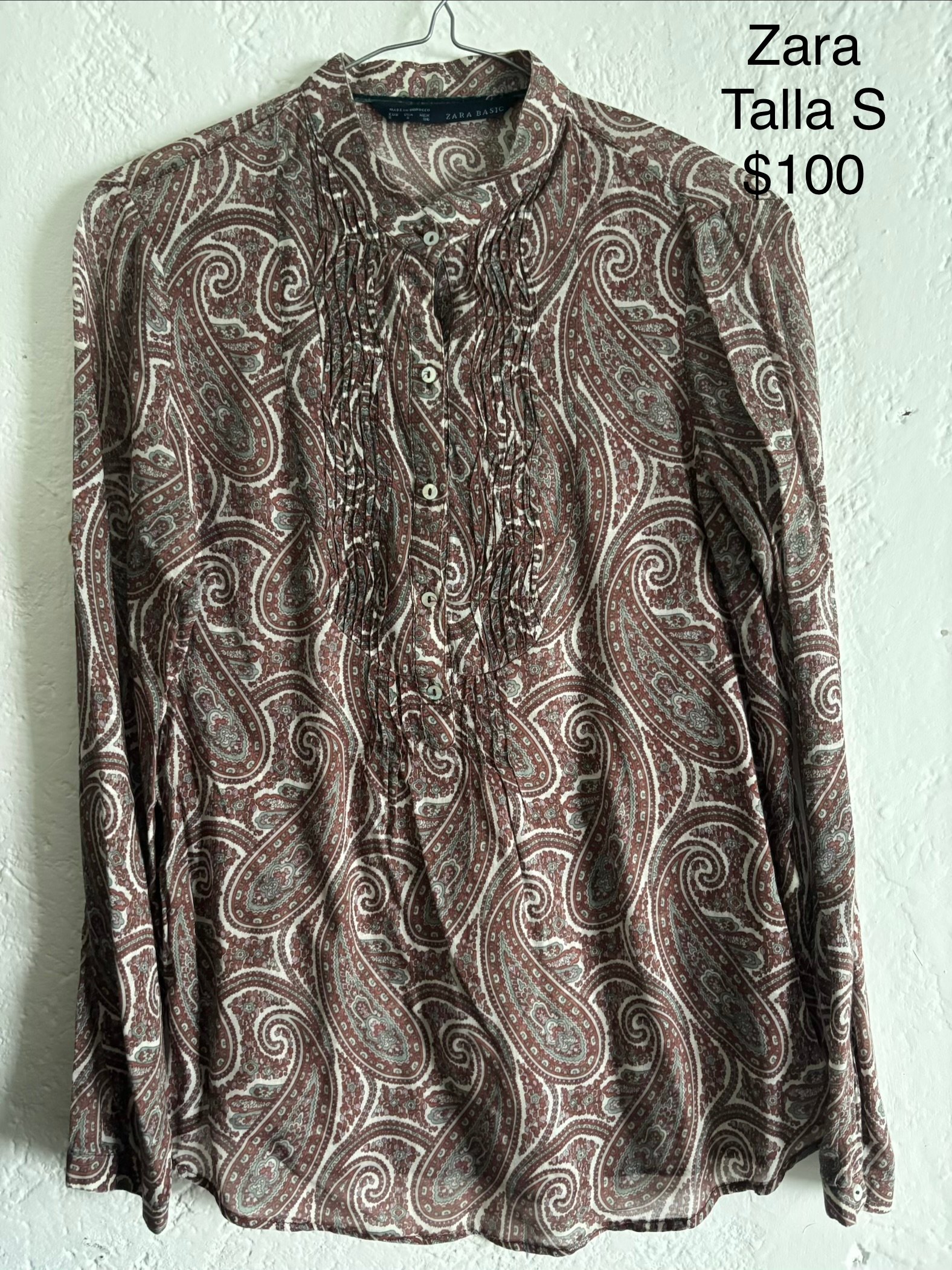 Blusa con patron pasley